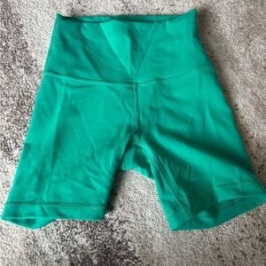 Women's Green High-Waisted Shorts